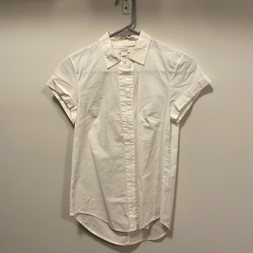 New Jcrew Cotton White Smock